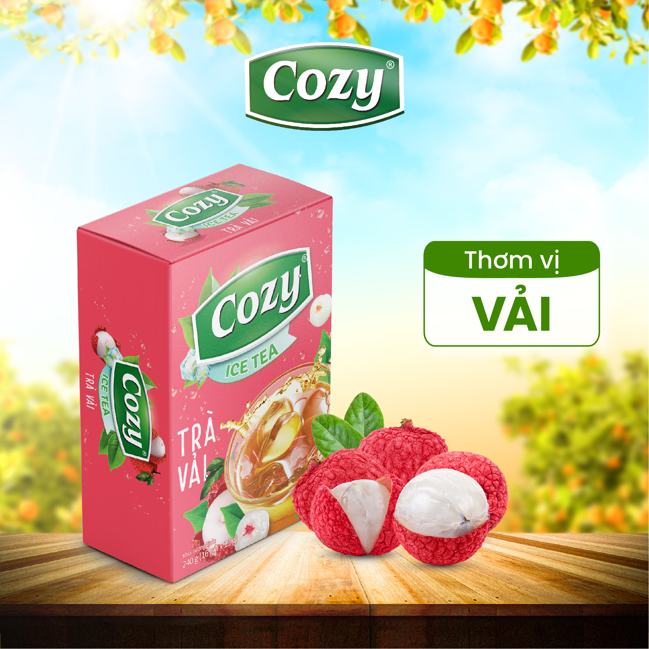 Trà Vải hòa tan Cozy Ice Tea