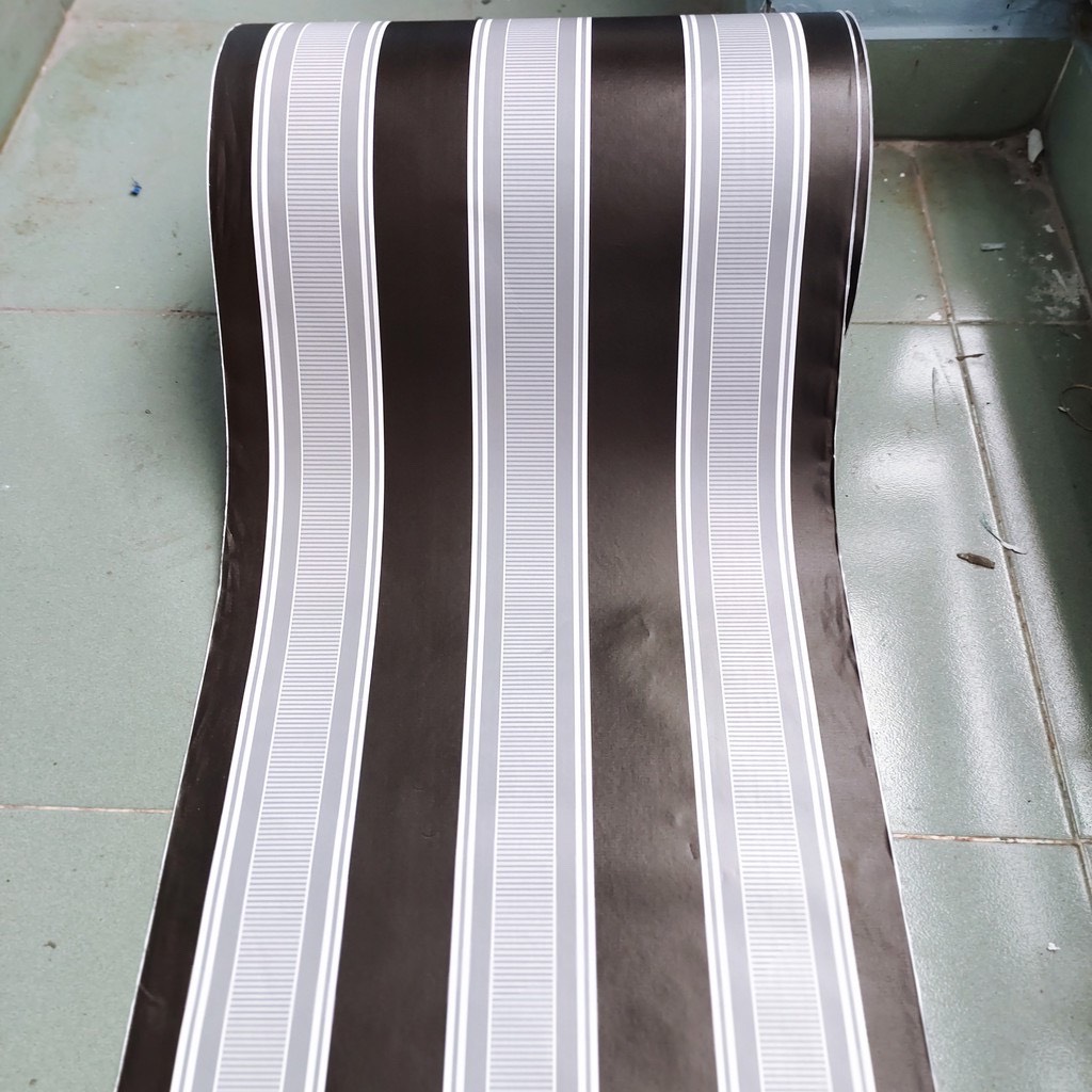 5 Mét Giấy Dán Tường, Khổ 45CM Rộng Decal PVC Trang Trí ( có keo ) - HỌA TIẾT SỌC PT513