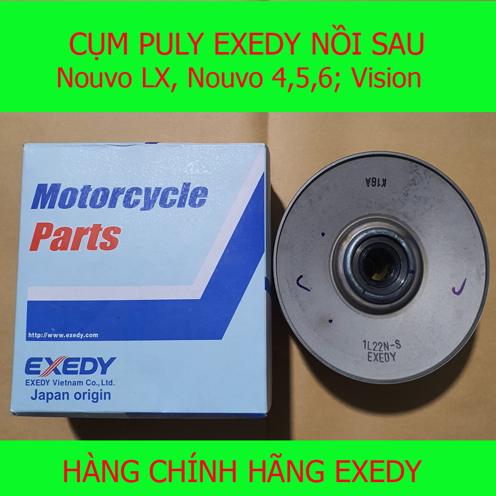 Cụm puly exedy nồi sau xe yamaha nouvo lx, nouvo 5, vision, ab125/150, vario, pcx