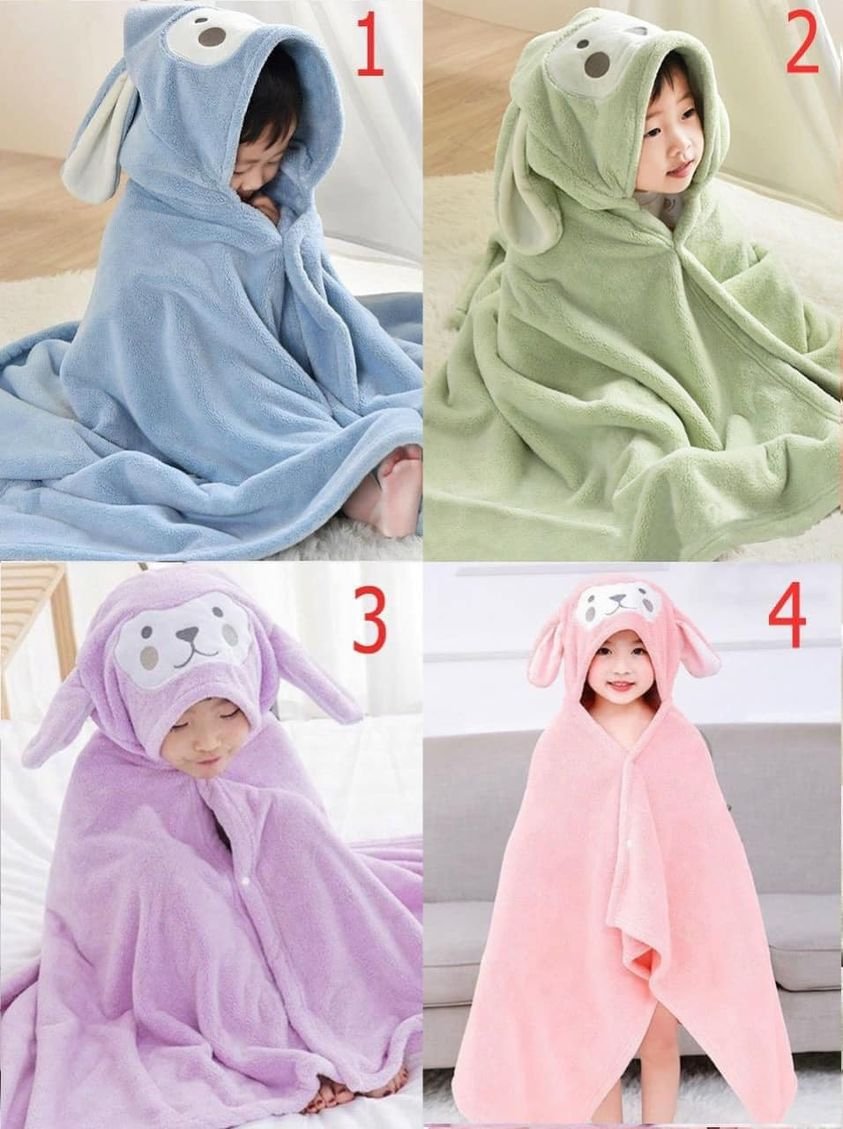 Chăn ủ 2 lớp hình thú dễ thương cho bé,chăn ủ trẻ sơ sinh,Chăn ủ cho bé,Chăn choàng cho bé,khăn choàng cho bé