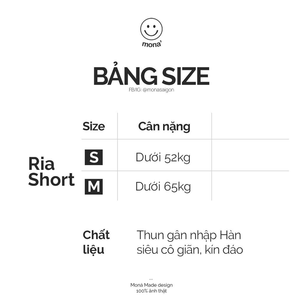 [VOUCHER 12%/149K] Quần ôm biker MONÁ - RIA