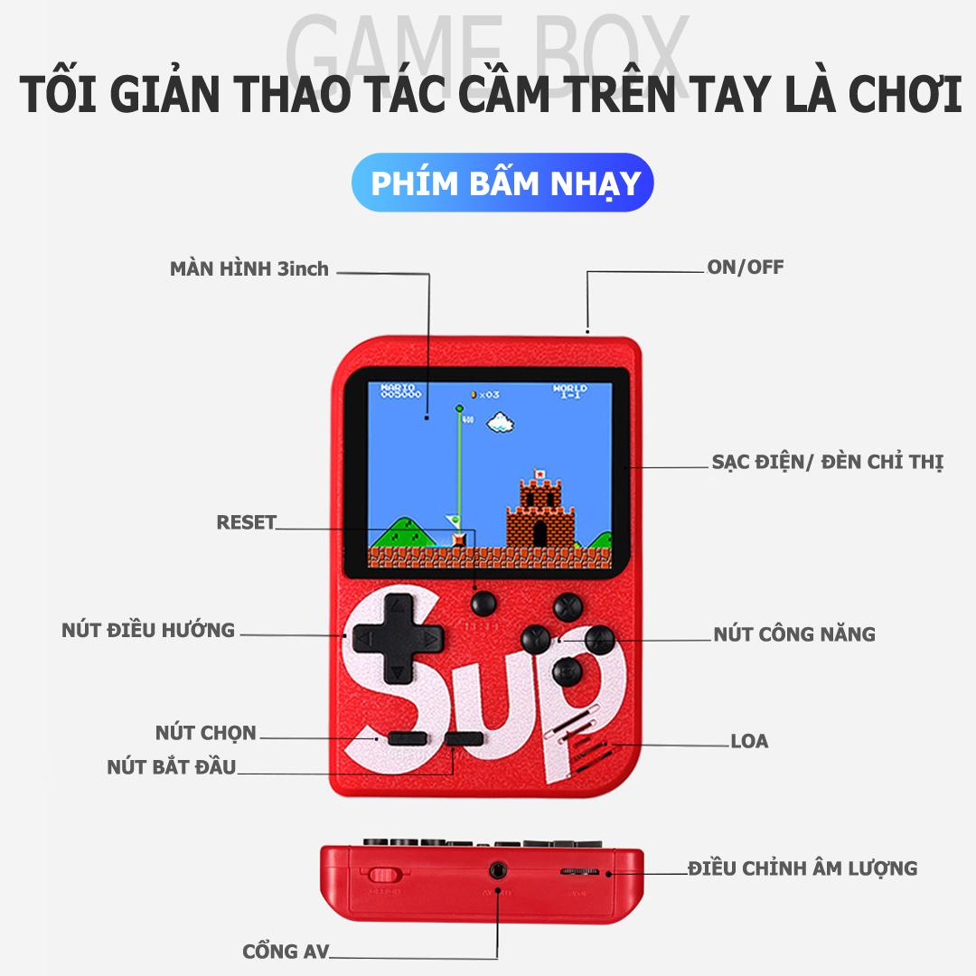 MÁY CHƠI GAME 4 NÚT CẦM TAY SUP GAME BOX 400 IN 1 PLUS