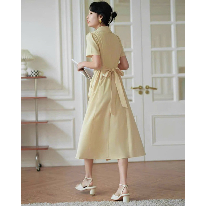 ĐẦM SƠ MI KEM THẮT EO (có ảnh thật) MS161