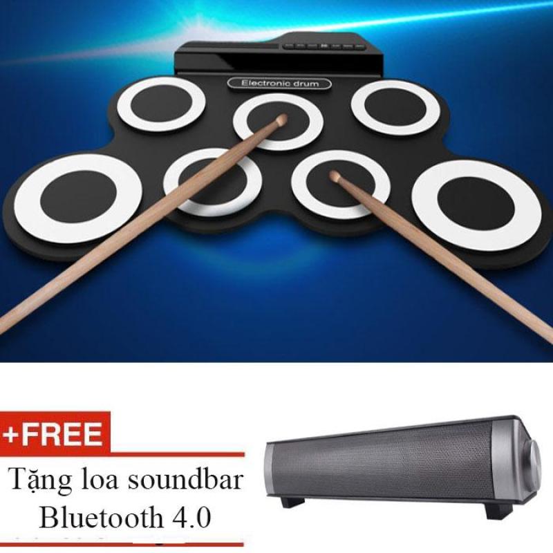 Home And Garden Trống điện tử cho bé học nhạc Electronic Drum Portable USB Tặng loa bluetooth