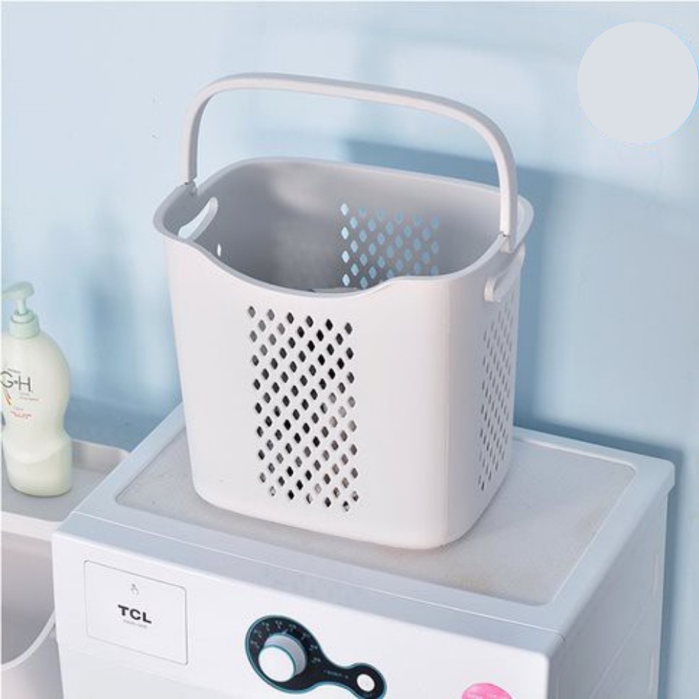 Giỏ caro cao, giỏ đựng đồ đa năng có quai xách nhựa Việt Nhật, Giỏ đựng quần áo thiết kế hiện đại