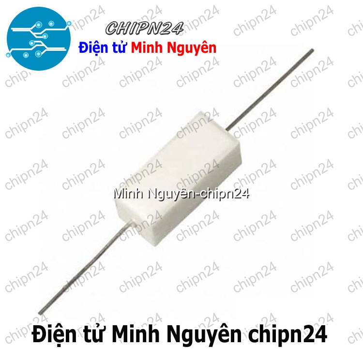 [3 con] (F313) Điện Trở Sứ 5W 5% Loại Nằm (Từ 0.1R đến 0.82R) - [Chọn Loại] - HHH.00400
