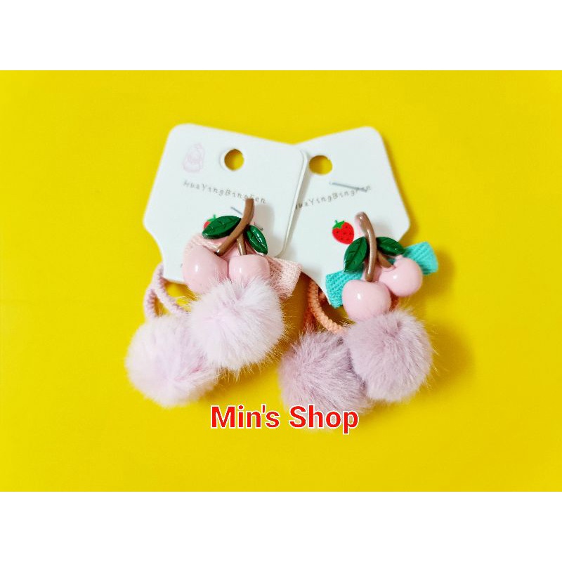 Set cột tóc + kẹp tóc bông siêu cute cho bé