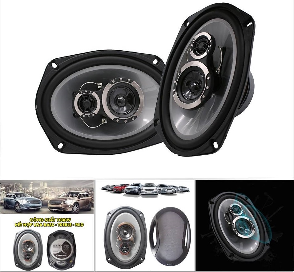 [Kho Hải Phòng] Cặp Loa Cánh Cửa Ô Tô Hình Bầu Dục 4 x 6 inch (10 x 16 cm) - Loa Đồng Trục 3 Đường Tiếng - Loa Hột Xoài 150W BA-4650