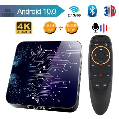 TOPSION 4GB 64GB Android TV Box 10.0 Media Player 4K H.265 Video 3D Video 2.4G 5GHz Wifi Bluetooth Tv Box Tv box thu