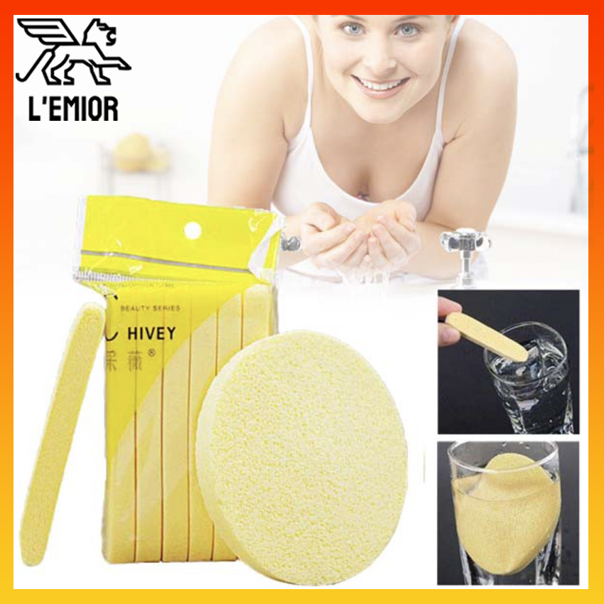1 Miếng Bông Nở Bọt Biển Rửa Mặt- - LEMIOR