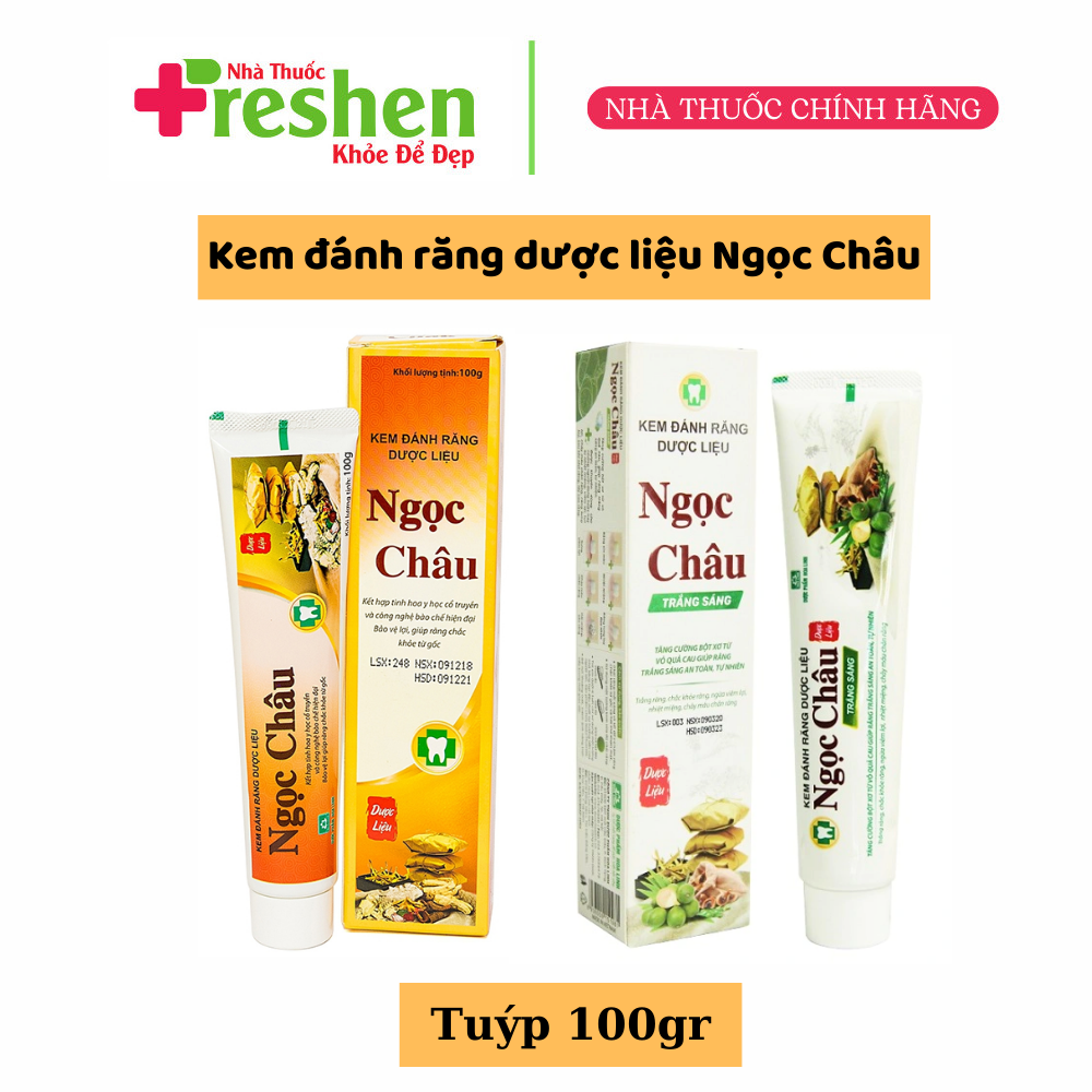 [HCM]Kem đánh răng dược liệu Ngọc Châu hỗ trợ răng chắc khỏe từ gốc (100g)