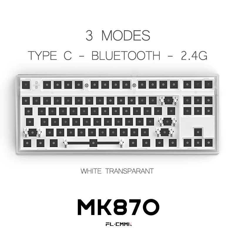 Bộ KIT bàn phím cơ FL- Esport MK870 Hotswap, RGB, Mạch xuôi, 3 Modes, có sẵn foam, bảo hành chính hãng 12 tháng