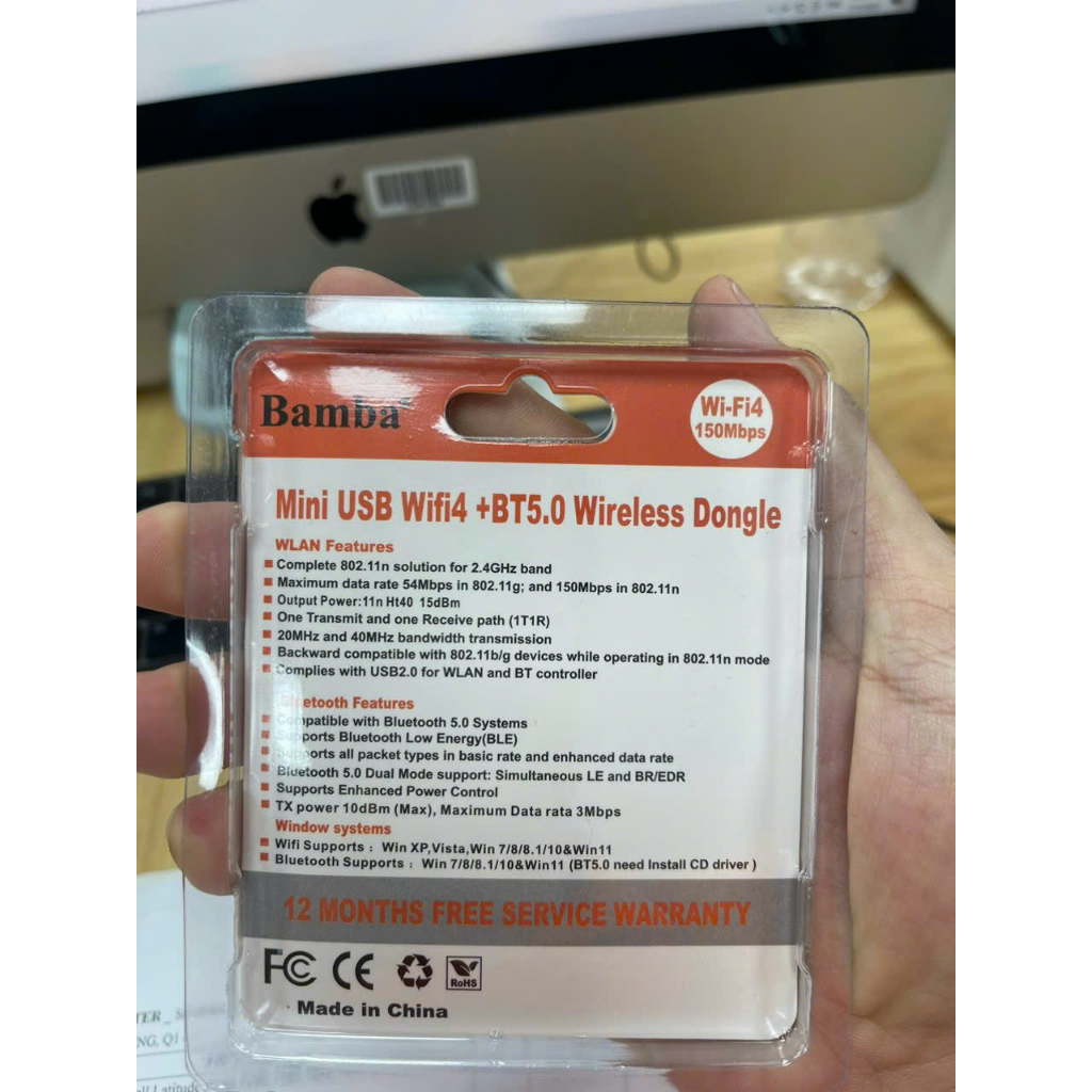 USB thu wifi + phát Bluetooth 5.0 BAMBA - USB thu Wifi BAMBA - USB phát Bluetooth 5.0 BAMBA