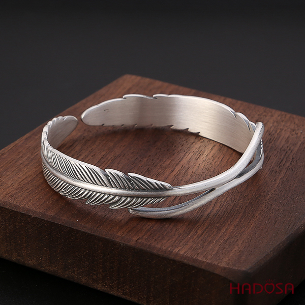 [HCMC] handmade feathers silver bracelet