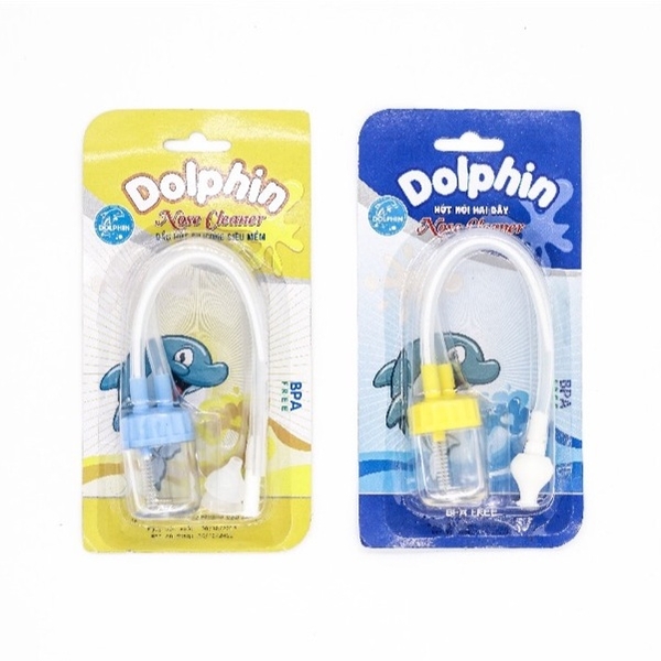 Hút Mũi 2 Dây Dolphin ( Đầu Thường/ Đầu Silicone) - Dụng Cụ Hút Mũi Cho Bé
