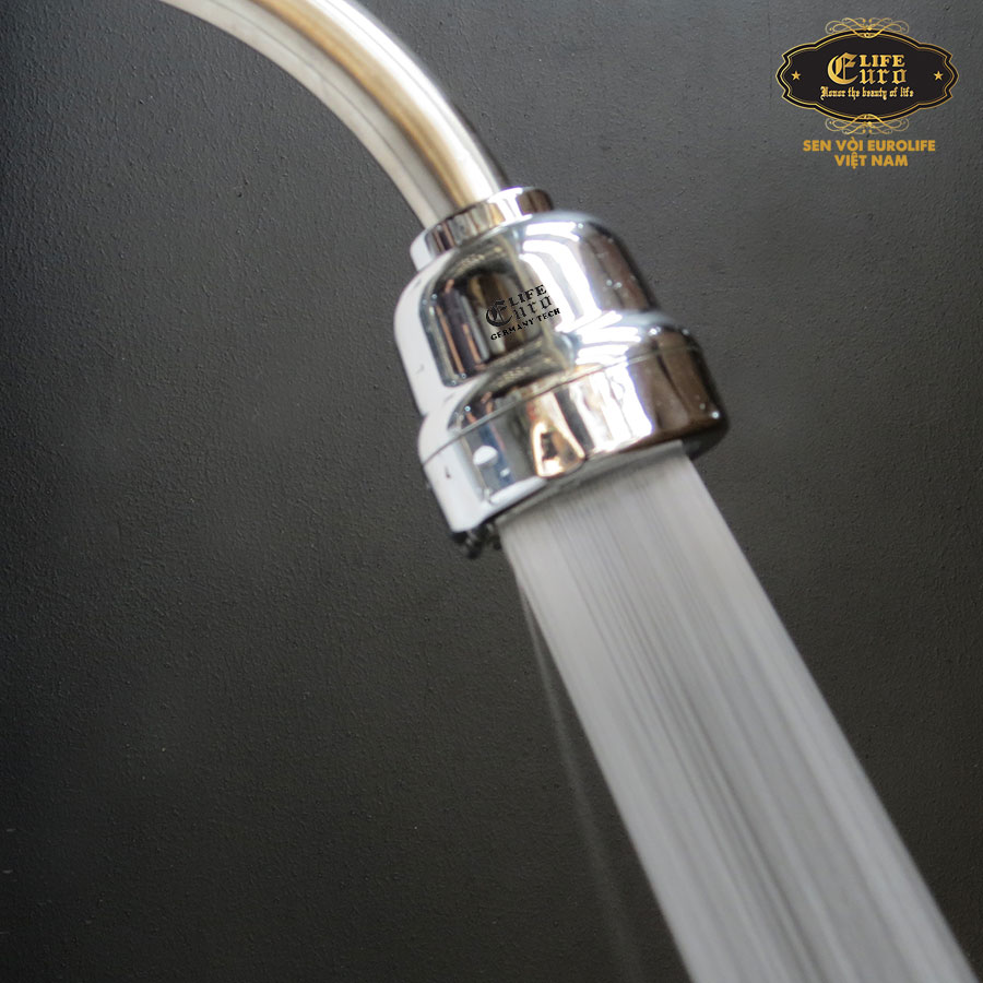 (Có Video) Đầu vòi tăng áp 3 chế độ chảy mạ Chrome (không điều hướng) Eurolife EL-TA03 (Trắng bạc)