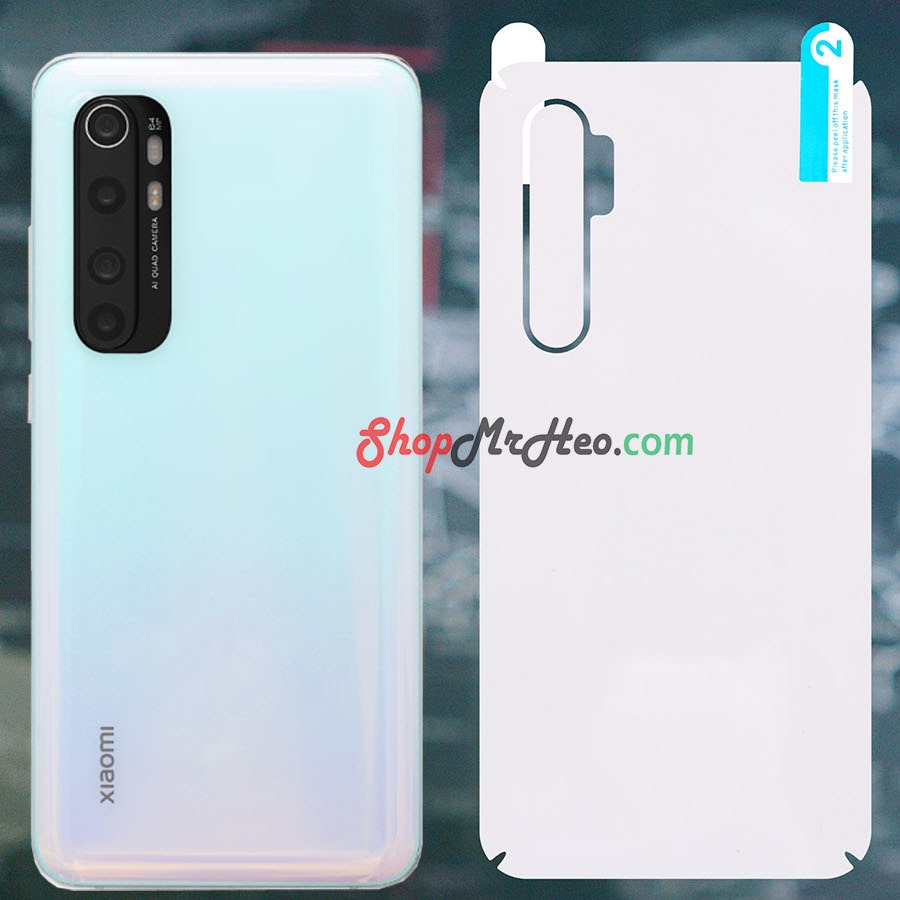 Dán dẻo ppf mặt sau lưng xiaomi mi note 10 - note 10 pro - mi note 10 lite