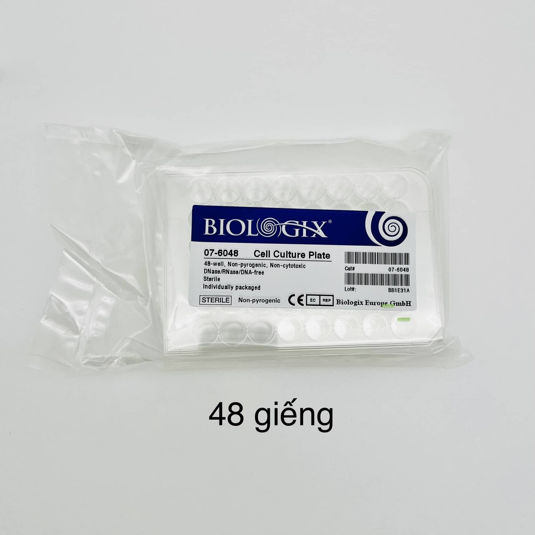 Đĩa nuôi cấy tế bào 12 giếng, 48 giếng, 96 giếng (đĩa + nắp, Biologix)