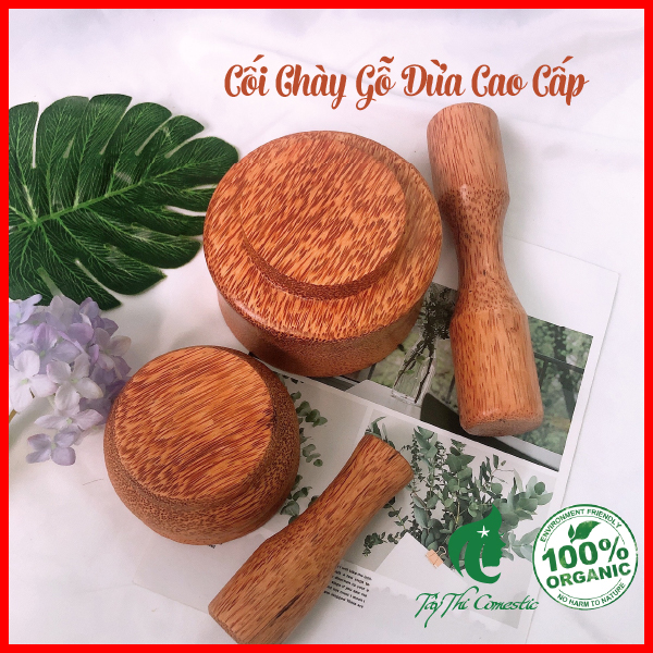 Cối Chày Gỗ Dừa Cao Cấp