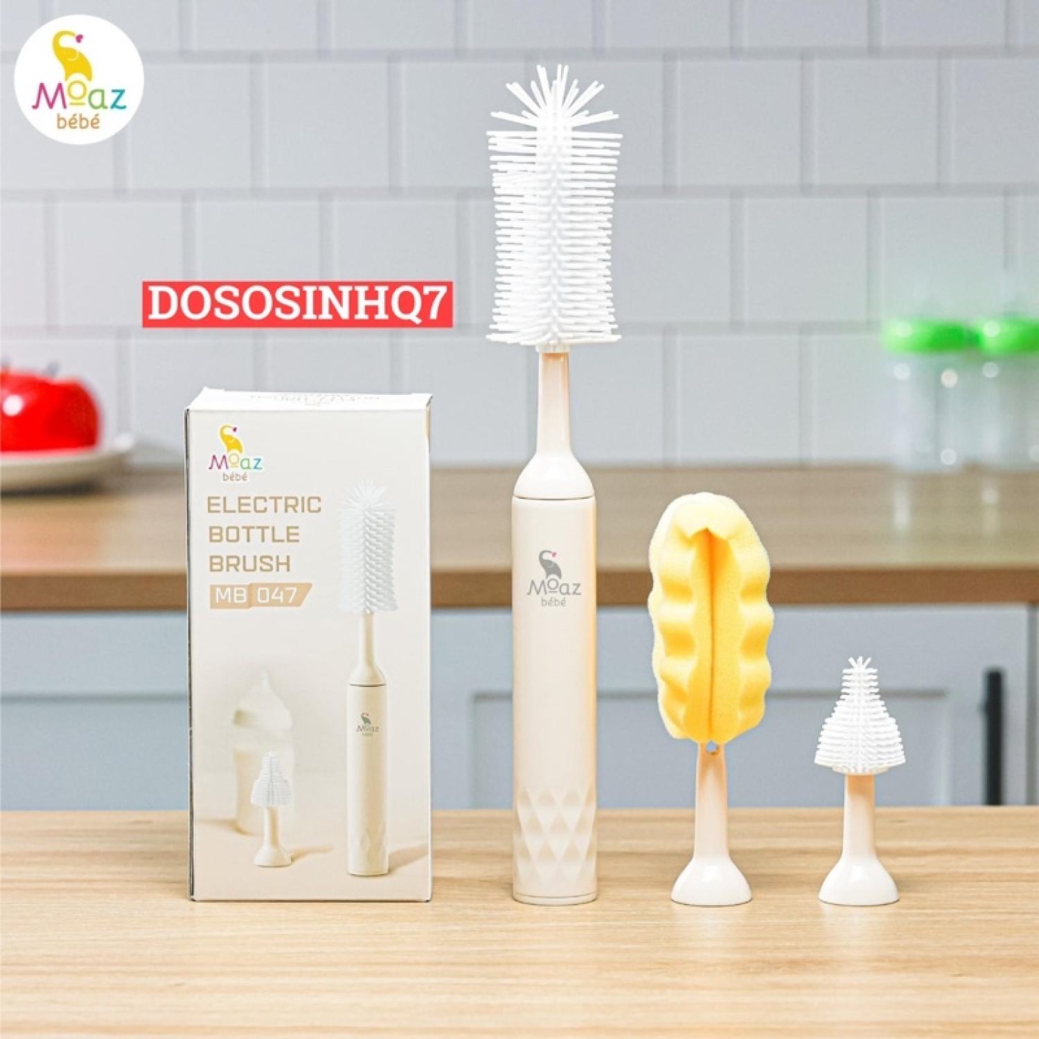 Bộ cọ rửa bình sữa điện moaz bébé mb-047
