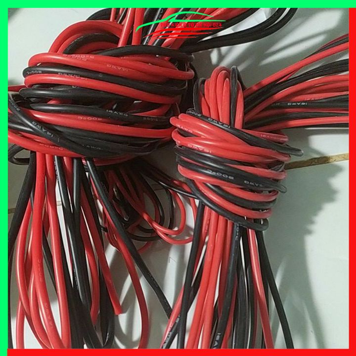 Dây điện đôi đen đỏ 18AWG lõi 0.75mm