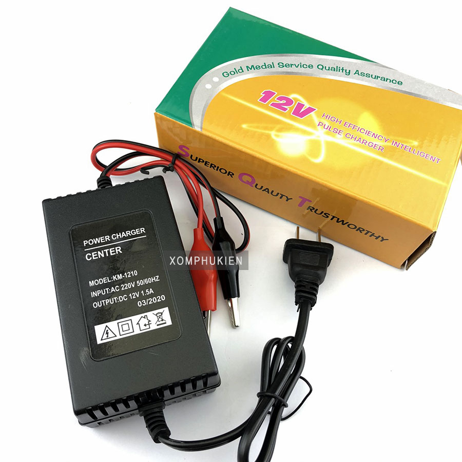 [HCM]Sạc Ắc Quy 12V 1.5A Cho Xe Máy