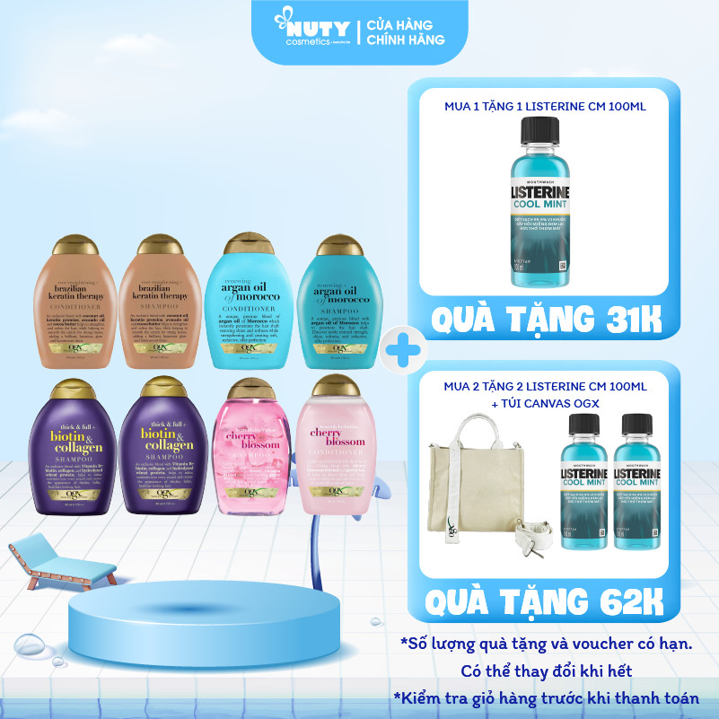 Trọn bộ Dầu Gội & Dầu Xả OGX (385ml)