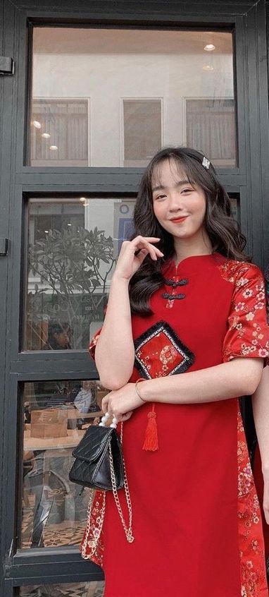 Đầm sườn xám dự tiệc mặc tết siêu xinh siêu dễ thương sang chảnh nt2105