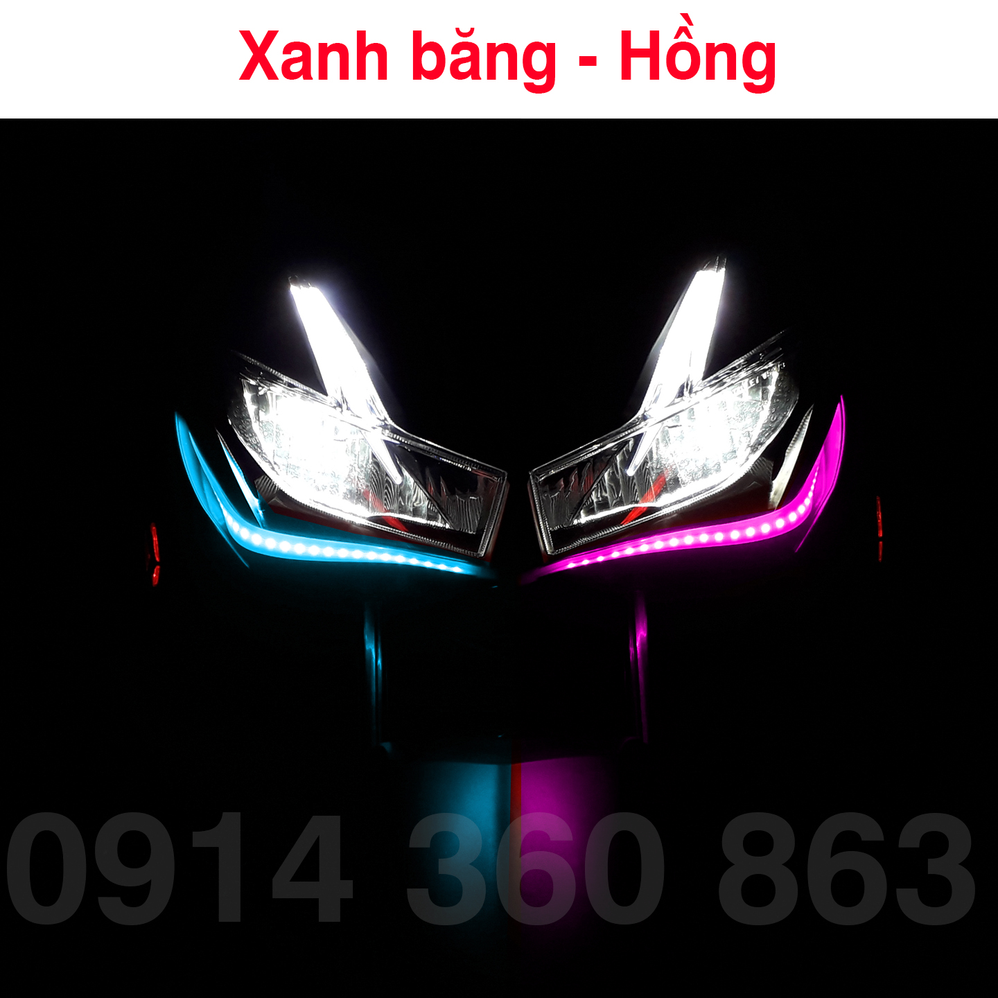 2 dây đèn LED mí audi DRL Xi nhan chạy đuổi