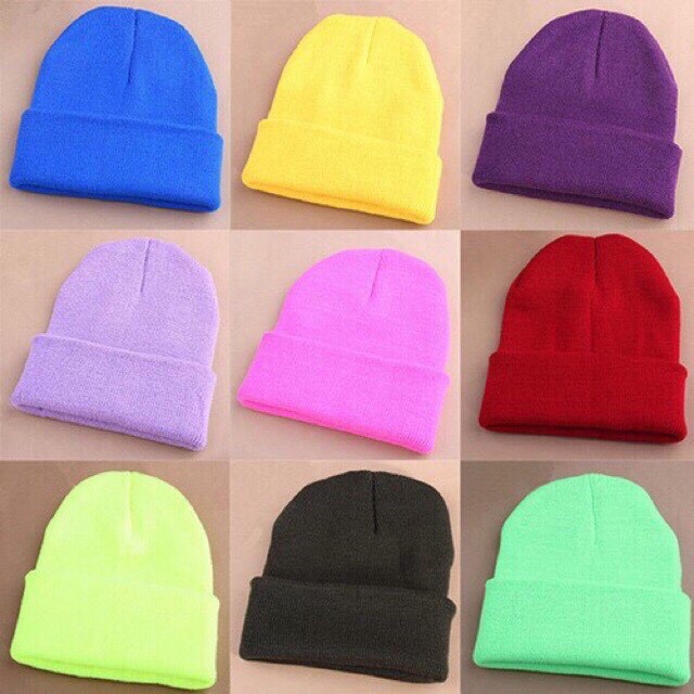 Mũ Len Beanie Nam Nữ Nhiều Màu
