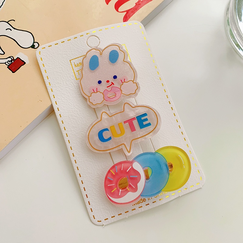 BỘ 03 KẸP TÓC MÁI HÌNH THÚ ĐÁNG YÊU