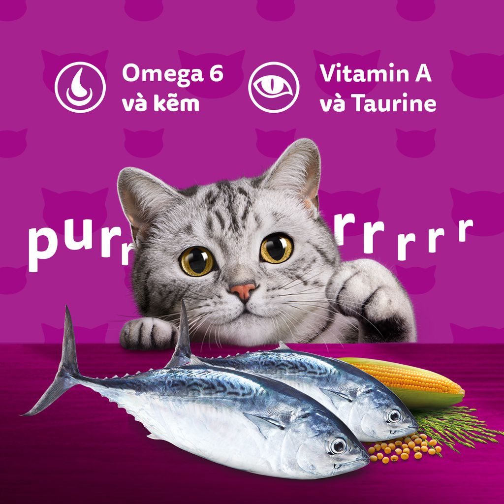 Thức ăn mèo Whiskas túi 1.2kg