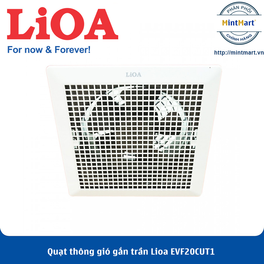 Quạt hút thông gió gắn trần lioa evf20cut1 - hàng chính hãng