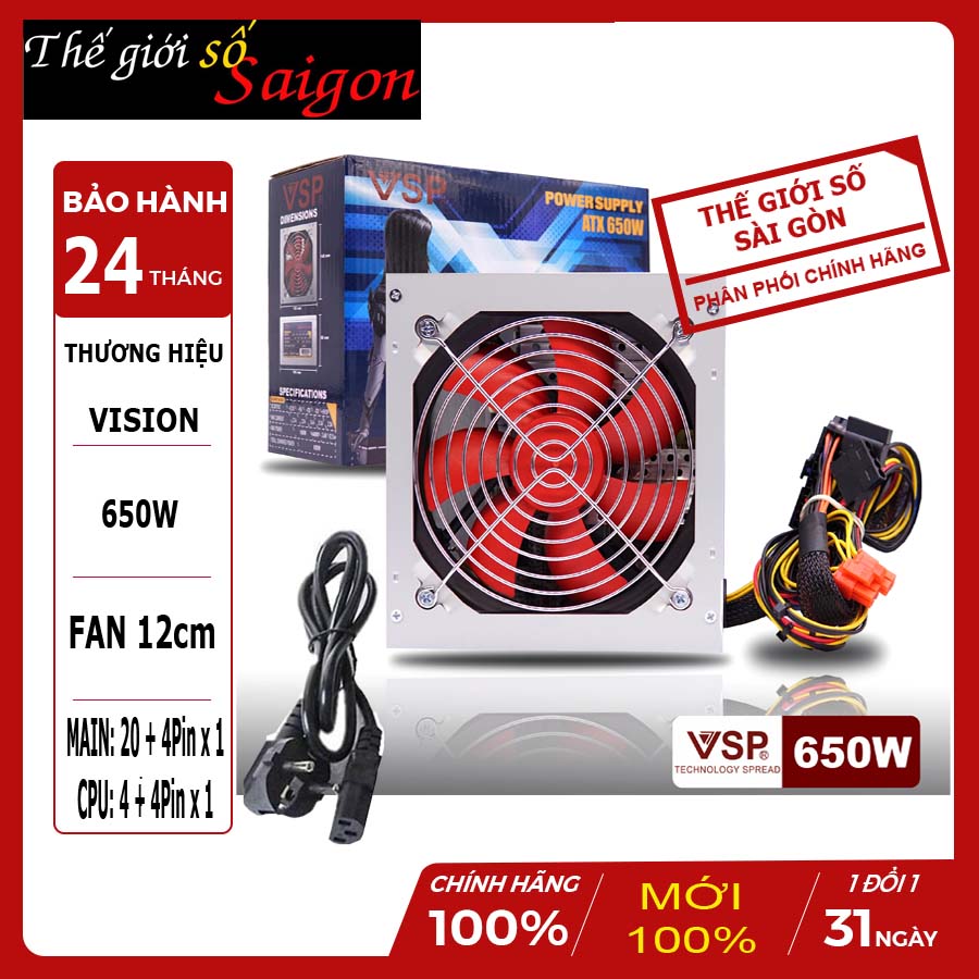 Nguồn máy tính vsp vision atx 650w - vision atx 650w
