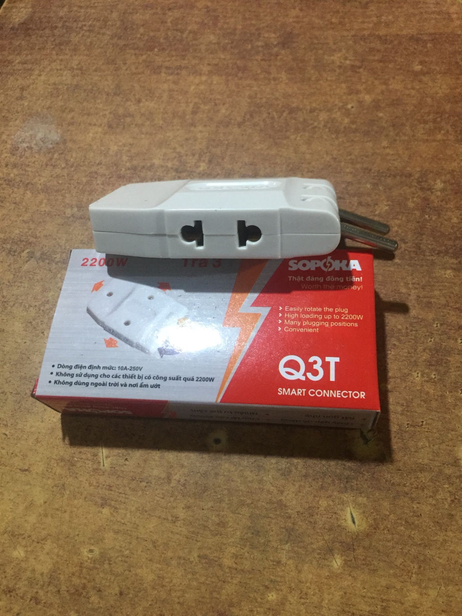 Ổ cắm đa năng chia 3 Q3T Sopoka