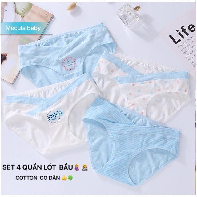 SET 4 QUẦN LÓT bầu cotton chuẩn sịn CS101