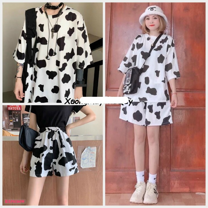 Sét bộ bò sữa quần short-DT#setbonu