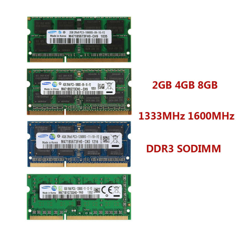 Ram laptop DDR3 2GB Bus 1600 PC3 10600 Samsung Hynix Micron Elpida Kingston...