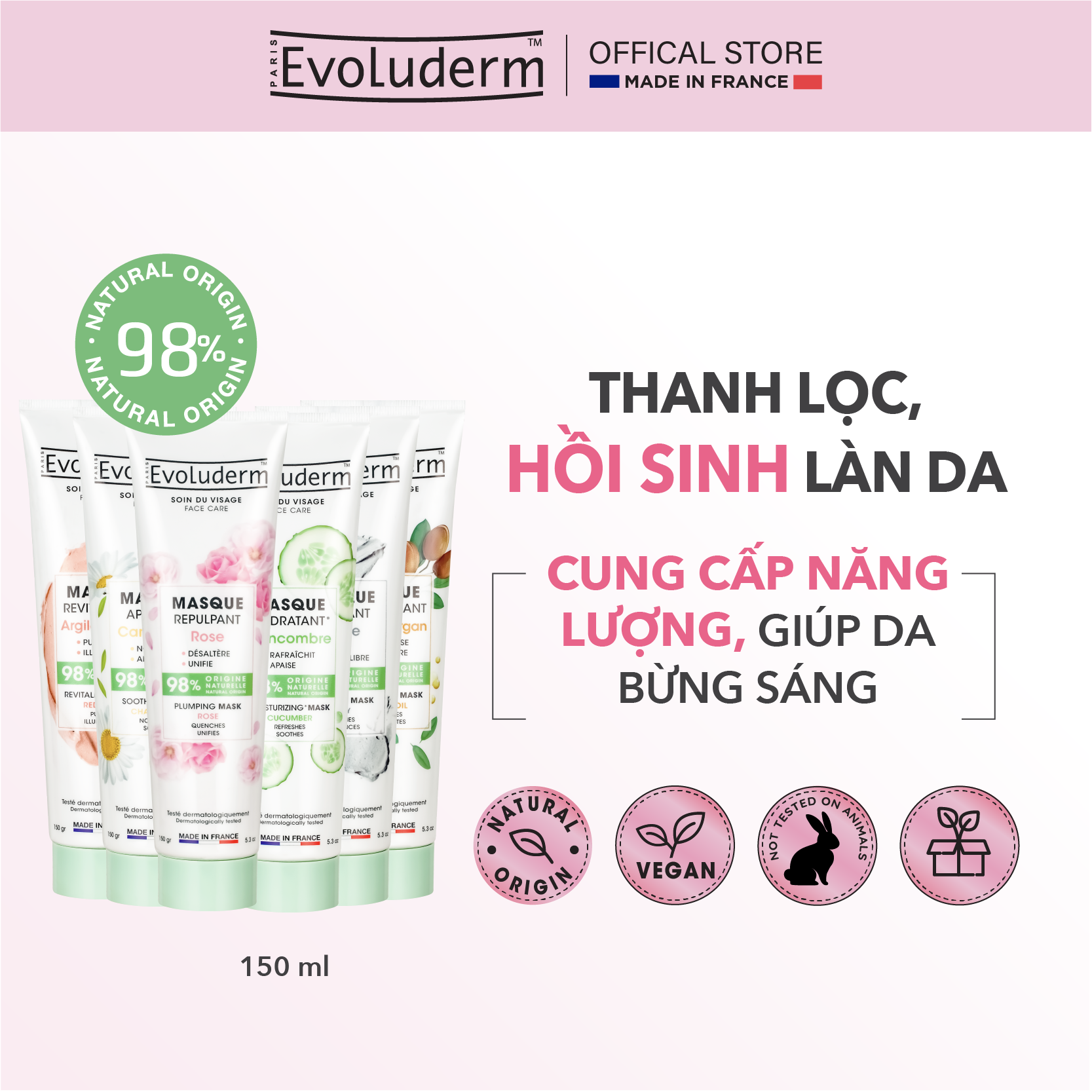 Evoluderm Facial Mask for Facial Skin Care Evoluderm 150ml