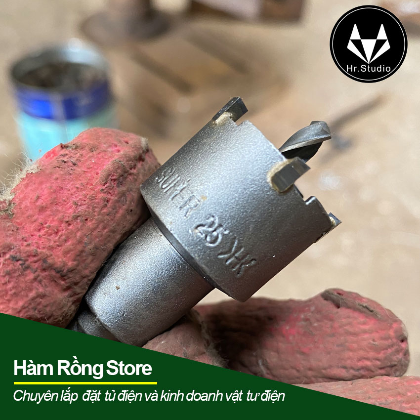 Mũi khoan khoét sắt phi 25mm vét lỗ tròn