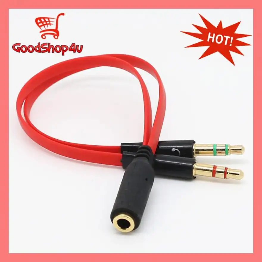 Jack gộp âm thanh và mic sang cổng 3.5 xịn xò mạ vàng, cáp chuyển đổi âm thanh tai nghe điện thoại để dùng cho máy vi tính, thiết bị chia tín hiệu âm thanh [Goodshop4u]