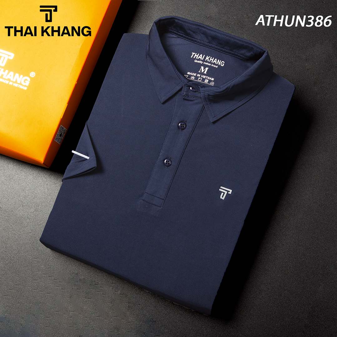 Áo thun polo nam thái khang vải thun lạnh mặc cực mát co dãn 4 chiều athun38