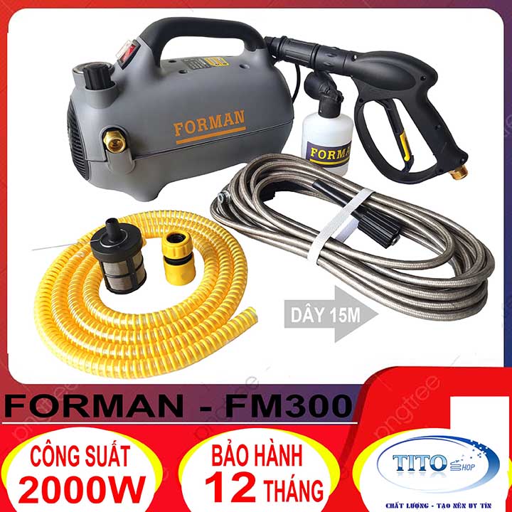 Máy rửa xe mini Forman FM300 - 2000W...