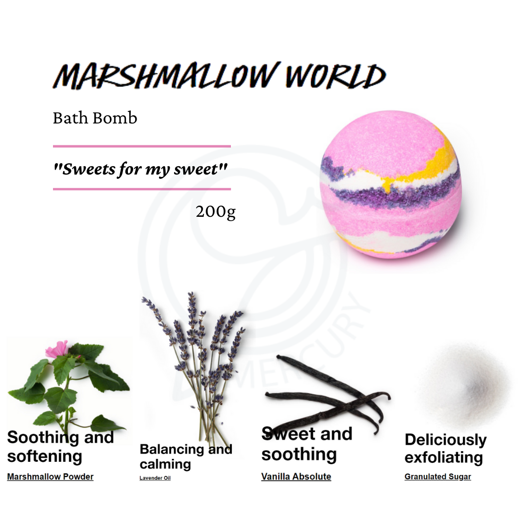 [HCM]Bom sủi bồn tắm Lush - MARSHMALLOW WORLD Bath Bomb