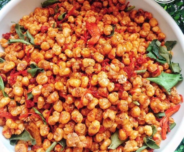 Combo Bắp rim sate mix khô bò lá chanh + cơm cháy tép khô gà lá chanh siêu ngon