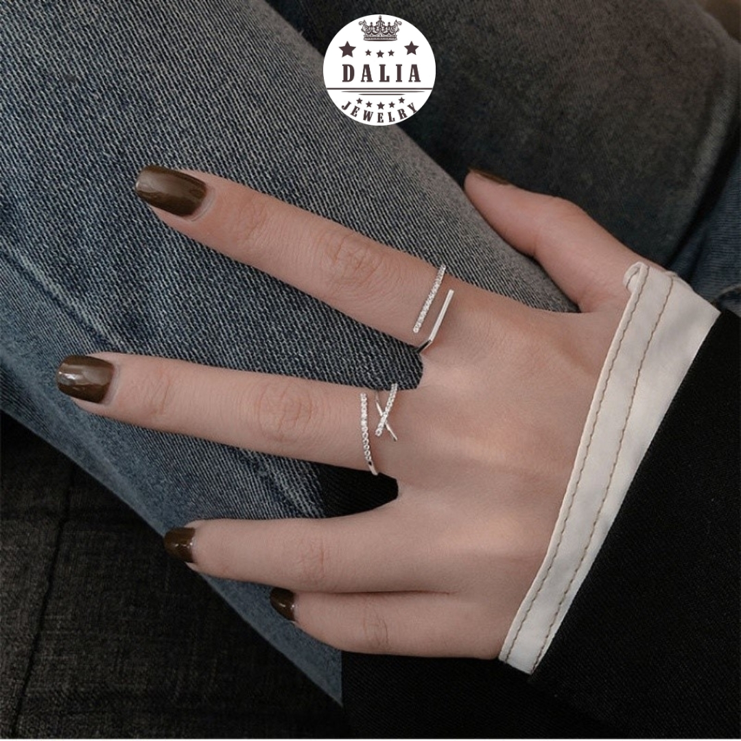 Nhẫn bạc ý dạng hở DaLiA Jewelry cá tính