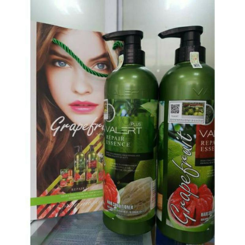 Cặp Dầu Gội Xả Grapefruit Valert Plus Bưởi Trị Rụng Tóc Cao Cấp