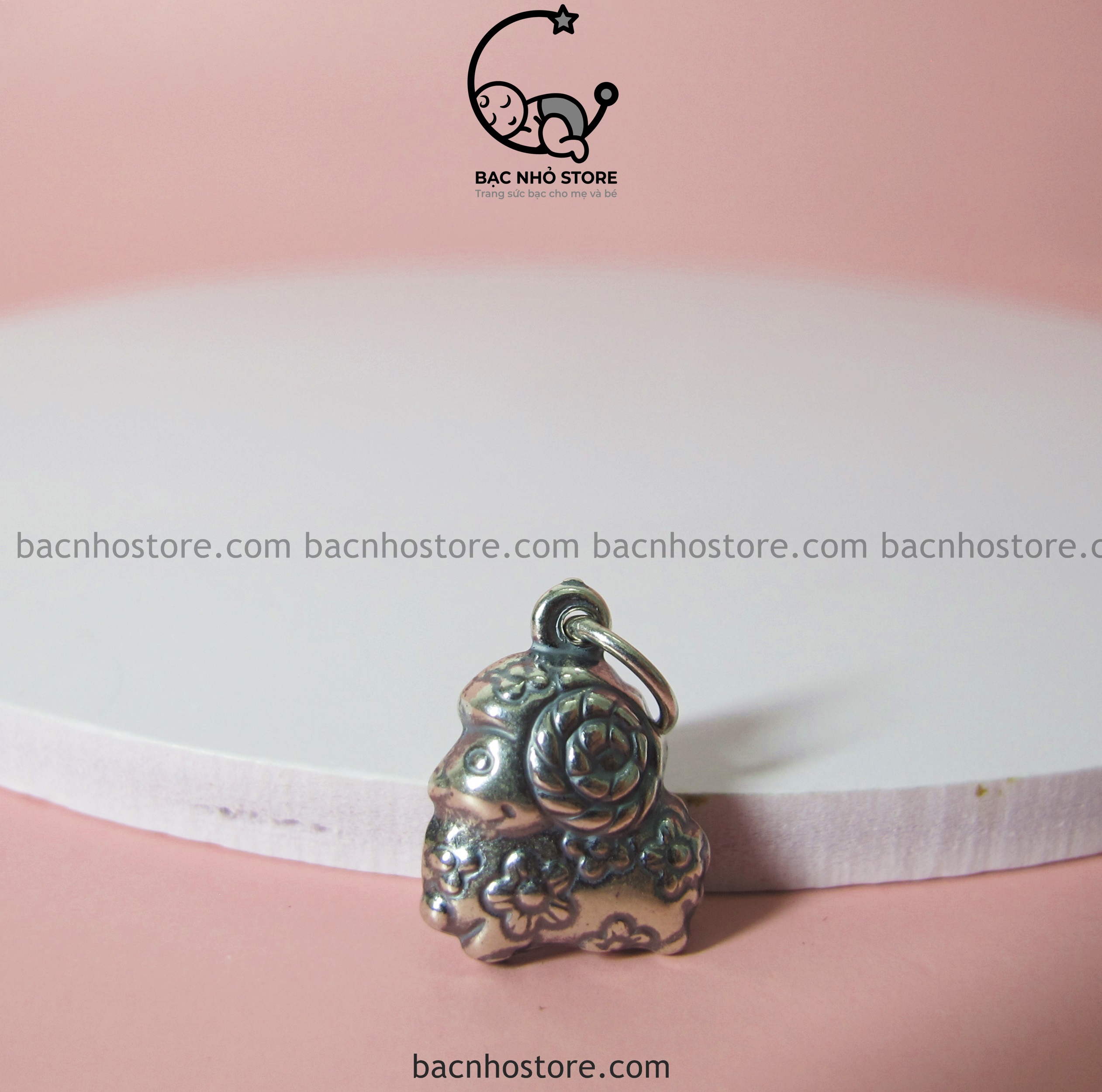 Charm lắc bạc 12 con giáp phồng (con giáp đen) – Tuổi Mùi C12ZĐ