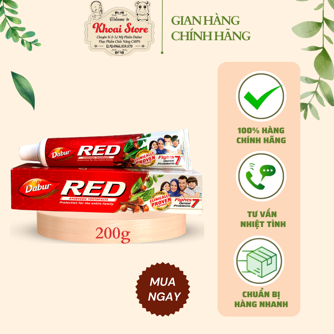 Kem đánh răng thảo dược Dabur Red 200g