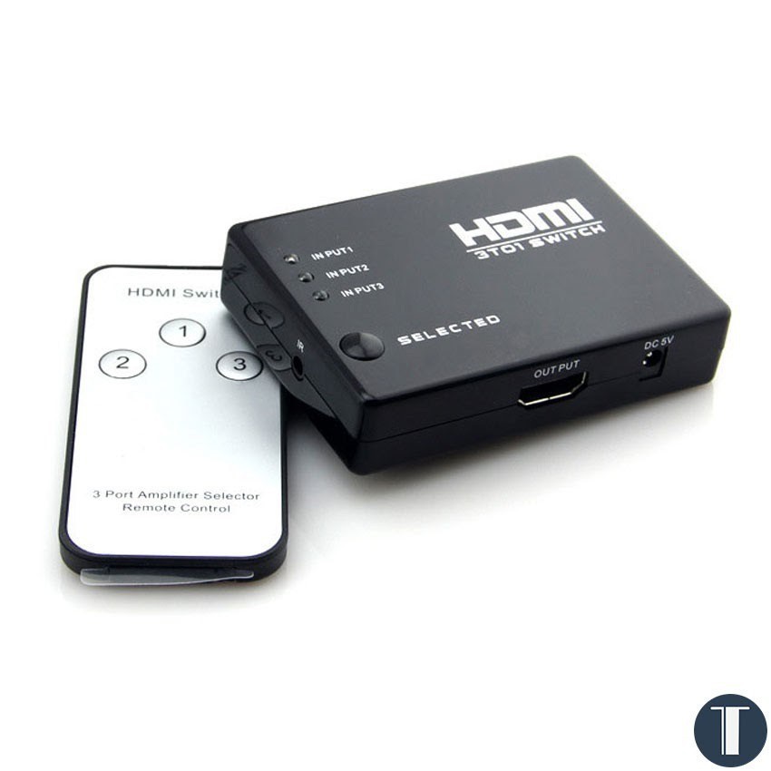 Hub chuyển 3 HDMI sang 1 HDMI (có Remote)